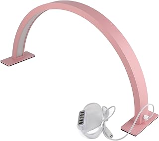 Luz de Llenado de Media Luna, 2520 Lm, Temperatura Color Ajustable 100-240 V, Lámpara Mesa Media Luna Rosa 22 Pulgadas para Belleza (Enchufe de la UE)