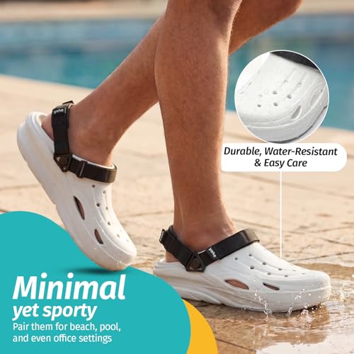 Image of YOHO Dual Hacker Clogs for Men & Boys | Waterproof Monsoon Footwear & Rainy Sandals | Adjustable Strap