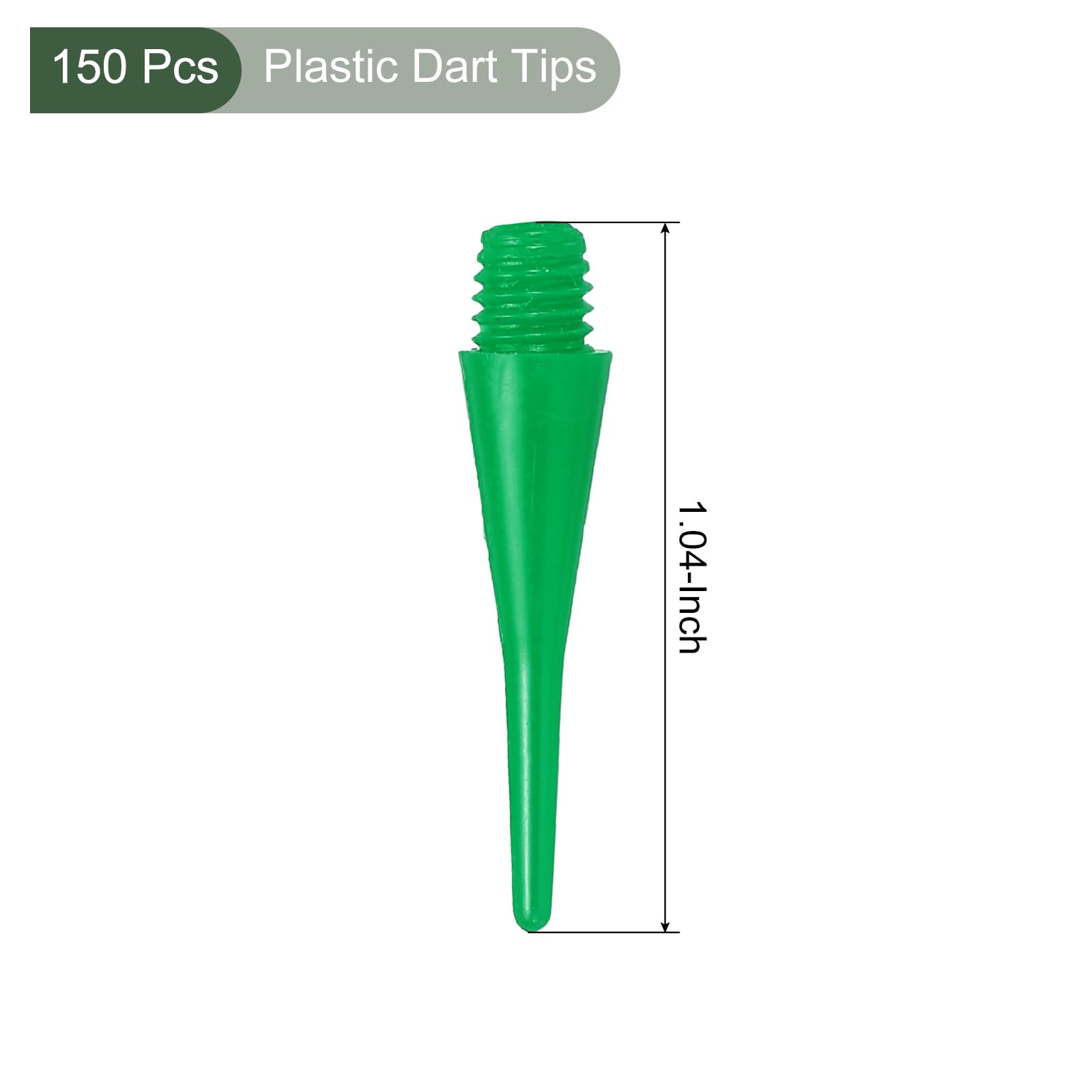 YOKIVE 150 Pcs Plastic Dart Tips, Game 2BA Thread Soft Darts Tips Replacements, Green - Image 2