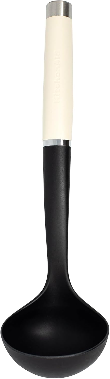 KitchenAid - Ladle, Heat Resistant Nylon Ladle, Safe for Nonstick Cookware (Almond Cream)