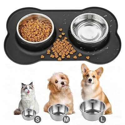2 PcsComedero Perro Pequeño, Comedero Gatos, Comedero y Bebedero Perros Antigoteo, Comederos Bebedero para Gatos Perros Mascotas de Acero Inox, con Base de Silicona Antideslizante (S 36 x 21 cm) | Ya disponible en tu tienda friki favorita! En mundofriki.es! 2 PcsComedero Perro Pequeño, Comedero Gatos, Comedero y Bebedero Perros Antigoteo, Comederos Bebedero para Gatos Perros Mascotas de Acero Inox, con Base de Silicona Antideslizante (S 36 x 21 cm) | Ya disponible en tu tienda friki favorita! En mundofriki.es!