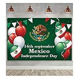 MAQTT 7X5FT 16th September Mexico Independency Day Backdrop Colorful Flag Balloon Party Holiday Decoration Photography Banner Background Photo