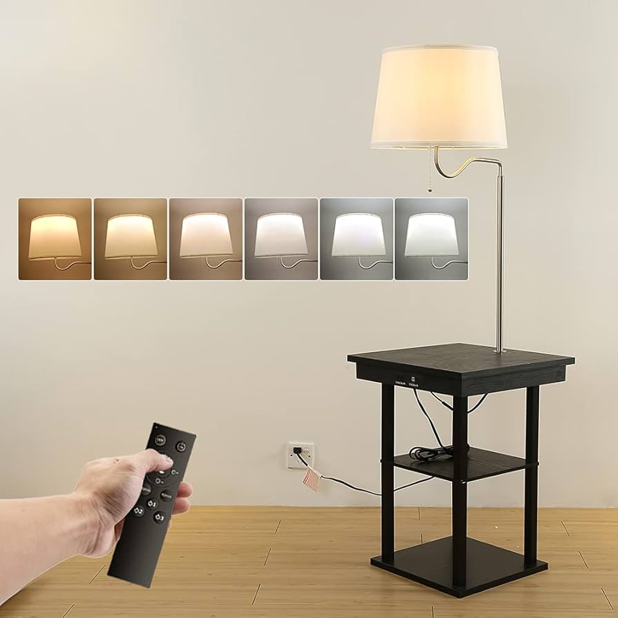 Amazon.co.jp : 多機能 テーブル付き フロアライト 12W 木製 LED電球 Amazon.co.jp : 多機能 テーブル付き フロアライト 12W 木製 LED電球