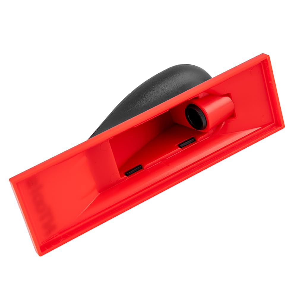 HR P4 198 - Handschleifer mit Absaugung und Klett, 198 x 70 mm | Schleifklotz mit Absaugung | Staubfreies Schleifen: Sauglochsystem und verstellbarer Schlauchanschluss