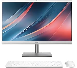 acer Aspire C24-195ES 23.8" All-In-One Desktop PC | Intel Core Ultra 5 125U | AI Enabled CPU | 16GB RAM | 512GB SSD | Full HD LED LCD Display | Dual speakers | 5MP Webcam | Windows 11 Home | White