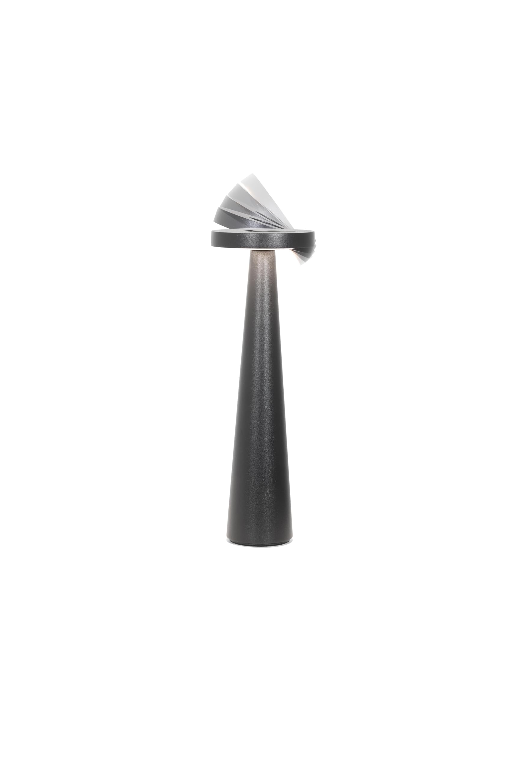 Zafferano, Lampa Angelina, Akumulatorowa Bezprzewodowa Lampa Stołowa ze Sterowaniem Dotykowym z Regulowaną Głowicą, Odpowiednia Do Wnętrz, Ściemniacz, 2200-3000 K, Wysokość 26 cm, Kolor Czarny