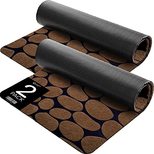 Door Mat - 2 Pack Door Mats Indoor - Indoor Door Mat - 18x30 Door Mats - Welcome Mat - Doormat - Front Door Mats Outdoor - Fall Door Mat - Welcome Mats Outdoor - Brown Door Mat