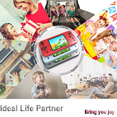Beico Handheld Games for Kids with Built in 218 Classic Retro Video Game 3.5" Big Screen Portable Rechargeable Arcade Gaming Player Boys Girls Birthday Gift (China Red)