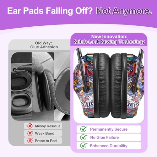 Image of ZOHAN EM030 Kids Ear Protection, Noise Cancelling Headphones Ear Muffs for Autism Sensory, Safety Noise Reduction Hearing Protection for Monster Truck /Concerts /Fireworks /Air Shows