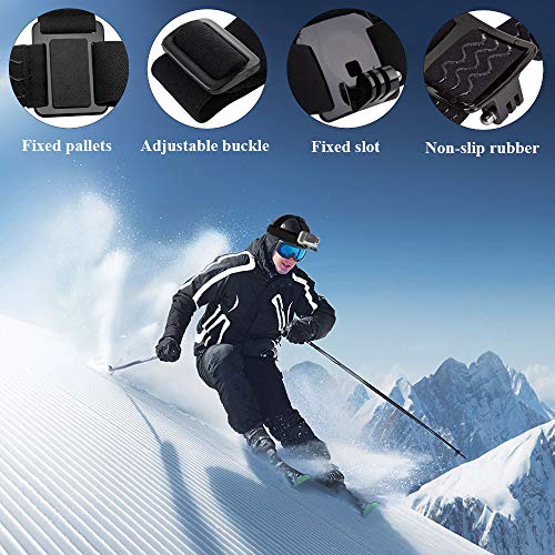 Asocea Action Camera Head Mount Strap,Adjustable Headband Compatible With Gopro Hero 10/9/8/7/6/5,Akaso Ek7000/Brave 4/V50X Native/V50 Elite Action Camera And So On #TOP6