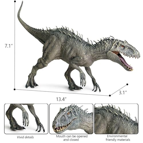 Image of Kawaii Kart A Cart Full of Cuteness Spiked Indominus Rex Realistic Dinosaur Toy With Movable Mouth Textured Dinosaur Figure Prehistoric Animal Creatures Educational Toy For Kids & Adults