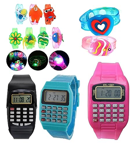 Image of brown leaf Kids Favourite Led Band Kids Rakhi with Beautiful Gift Calculator Watches Bracelet for Brother and Sister for Raksha bandhan