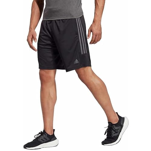 adidas Men's 3 Stripes Short with Side Zipper Pockets