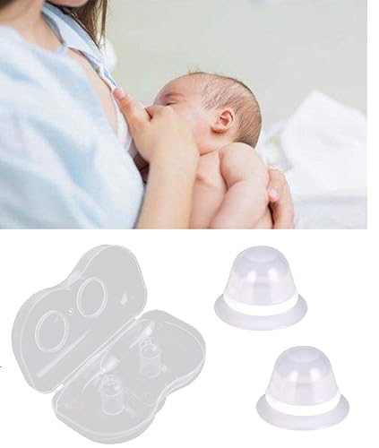 Miniatura 5 de Nipplesuckers - Corrector de pezones de silicona para pezones planos invertidos para madres lactantes o mujeres con estuche transparente, 1 par