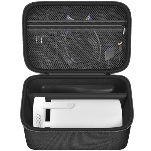 Upgraded Mini Projector Case Compatible with Magcubic HY300Pro+ / HY300PRO for ENUOSUMA HY300 ULTRA for Alwtniet Portable Projector 4K 1080P Support Storage Organizer for Accessories-Black (Bag Only)