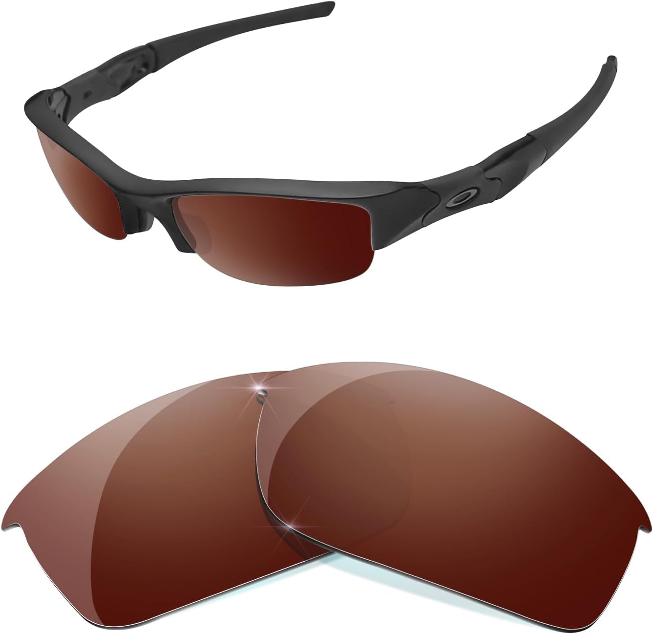 Replacement Sunglass Lenses for Oakley Flak Jacket Sunglasses Mirror Polarized -Multi Options