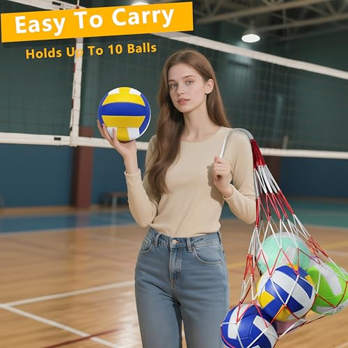 Image of Magicorange Volleyball,6 Pack Official Size 5 Volleyballs,Multicolored