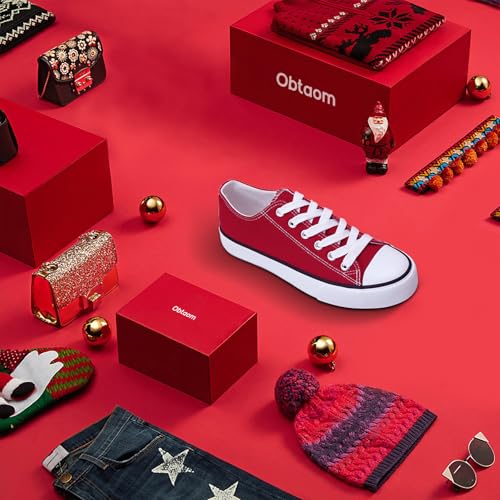 Image of Obtaom Unisex Canvas Shoes Low Top Fashion Sneakers Slip on Walking Shoe