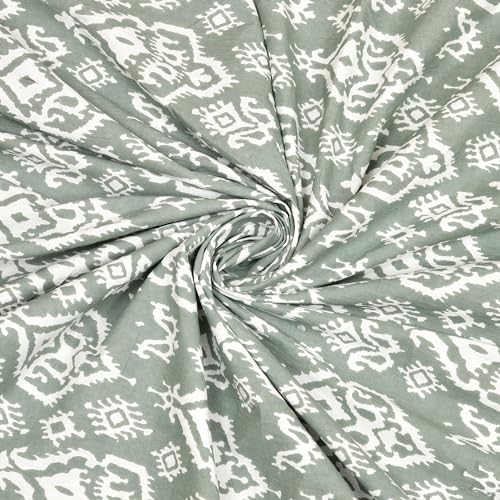 Image of BLOCKS OF INDIA Hand Block Printed 300 TC Cotton Super King Size Bedsheet(106 x 106) (Multi 18)