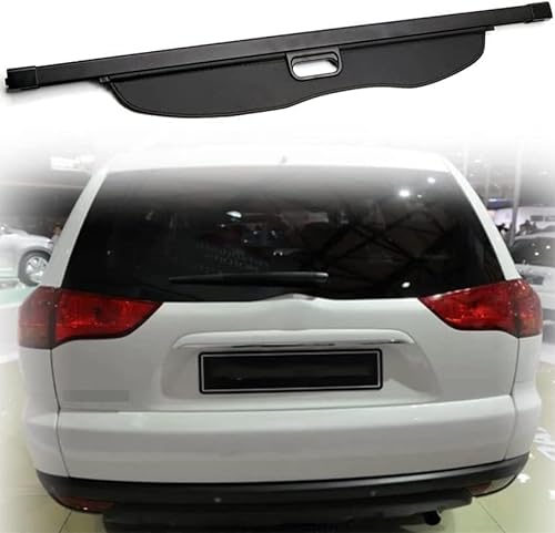 KAZONS Car Trunk Cargo Cover for Mitsubishi Pajiero Sport 2012-2015, Car Retractable Rear Trunk Parcel Shelf Car Luggage Security Shield Shade Car Boot Load Cargo Shelf