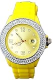 Damen Armbanduhr Gelb Damen Armband Uhr Gelb Strass G6-10