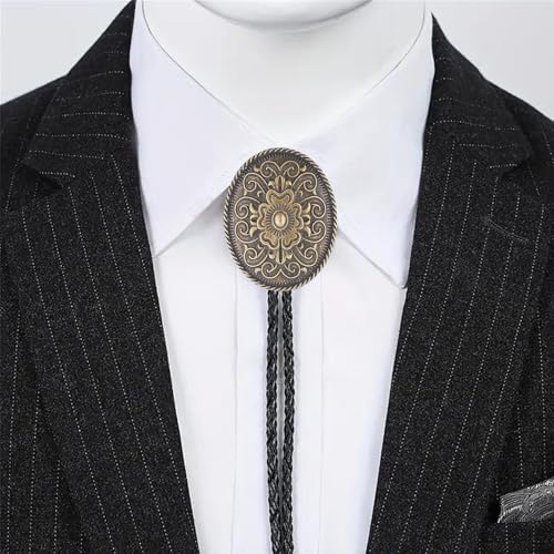 Image of Jeilwiy Bolo Tie for Men, Western Bolero Tie Cowboy Ties Native American Cowgirl Bolo Tie Accessories for Men Women