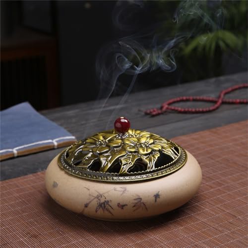 Soporte de incienso creativo de cerámica para meditación en casa 6