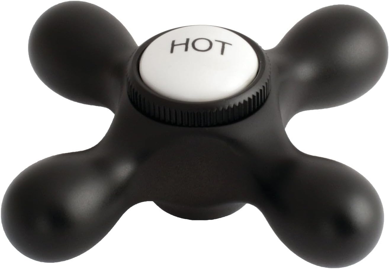 Kingston Brass KBH1790AXH Hot Metal Cross Handle, 3/8″ X 16PT, Matte Black