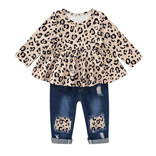 Vêtement bébé fille pour les sorties d'automne avec top à fleurs chic