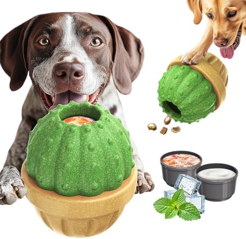 Interactive Dog Toys, Frozen Treat Dispensing for Aggressive Chew...