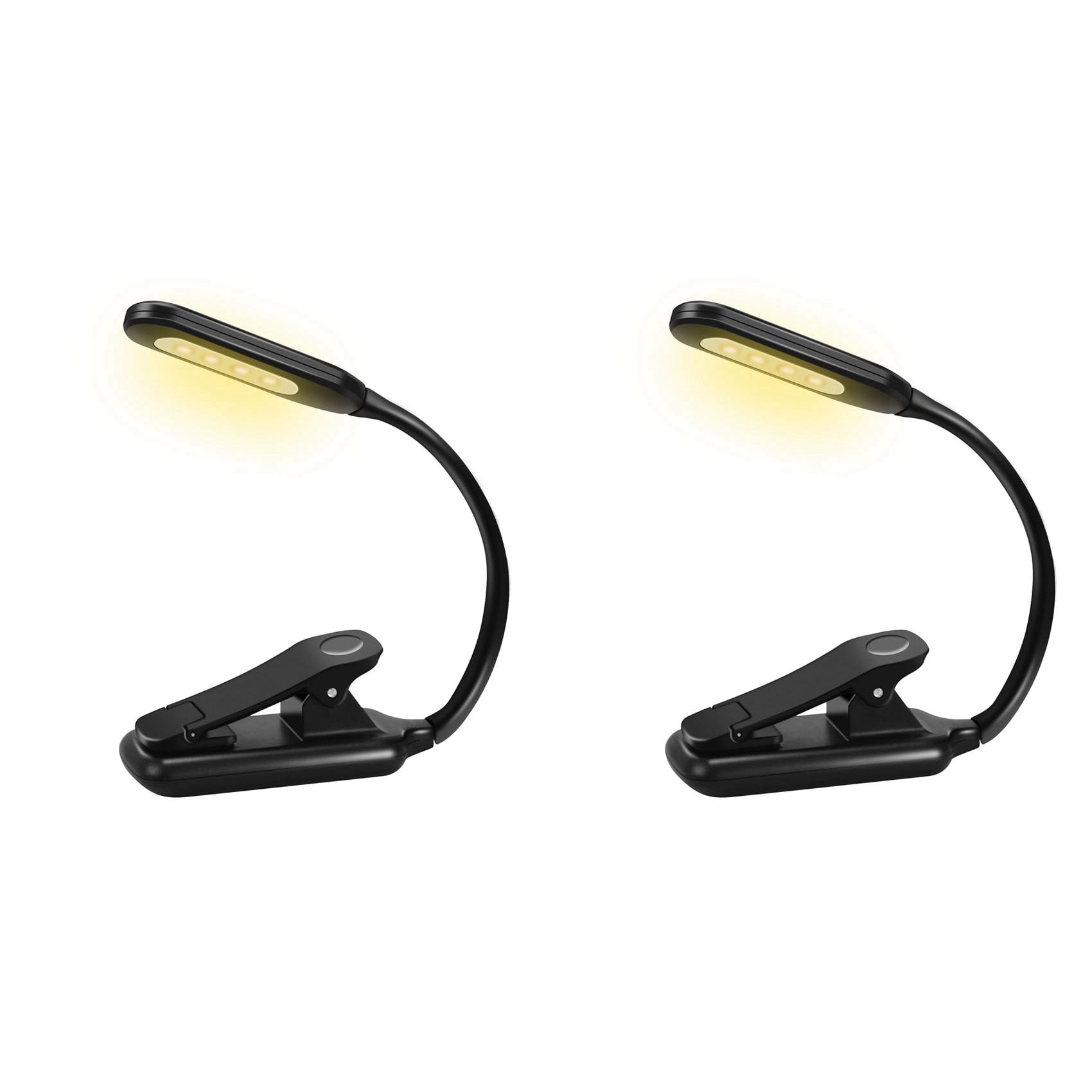 Wuden 2X Book Light,Rechargeable Reading Light,9 LED Book Light for Reading in Bed with 3 Brightness,Easy Clip on Reading Lamp