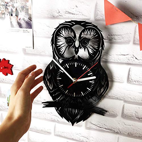 Vinyl Wall Clock Compatible With The Owl Vinyl Record - Best For Boss Dad Mom Boy Girl Home Decoration Room Inspirational, Silent Wall Art #TOP4