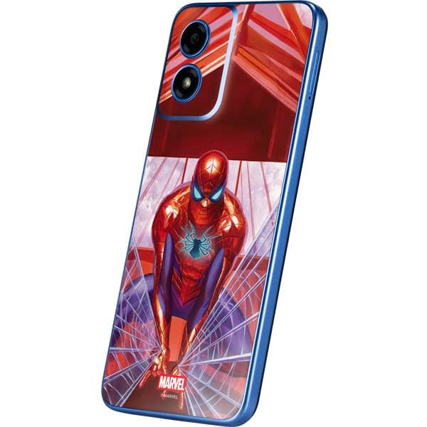 Skinit Decal Phone Skin Compatible with Moto G Play 4G - Officially Licensed Marvel Spiderman Web Slinger Design