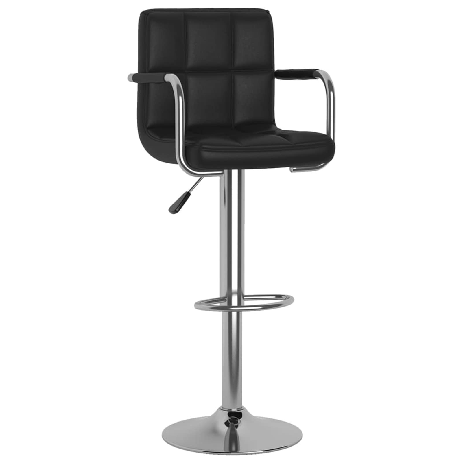 Homgoday Taburetes de bar, 2 unidades, color negro, de piel sintética, silla de oficina, silla de oficina, bar, silla de escritorio para salón o dormitorio