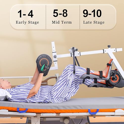 Image of 4 Limbs Pedal Exerciser Electric Rehabilitation Trainer with Adjustable Leg Straps, 20 Speeds, 10 Levels of Resistance, Ideal Exercise Equipment for Bed Rest
