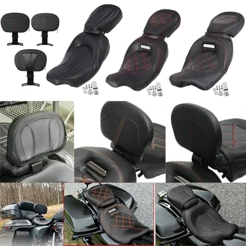 Asiento motocicleta pasajero para Touring que elimina la fatiga lumbar 2