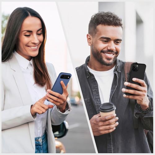 Coque rigide fine minimaliste bleu mat pour iPhone Air