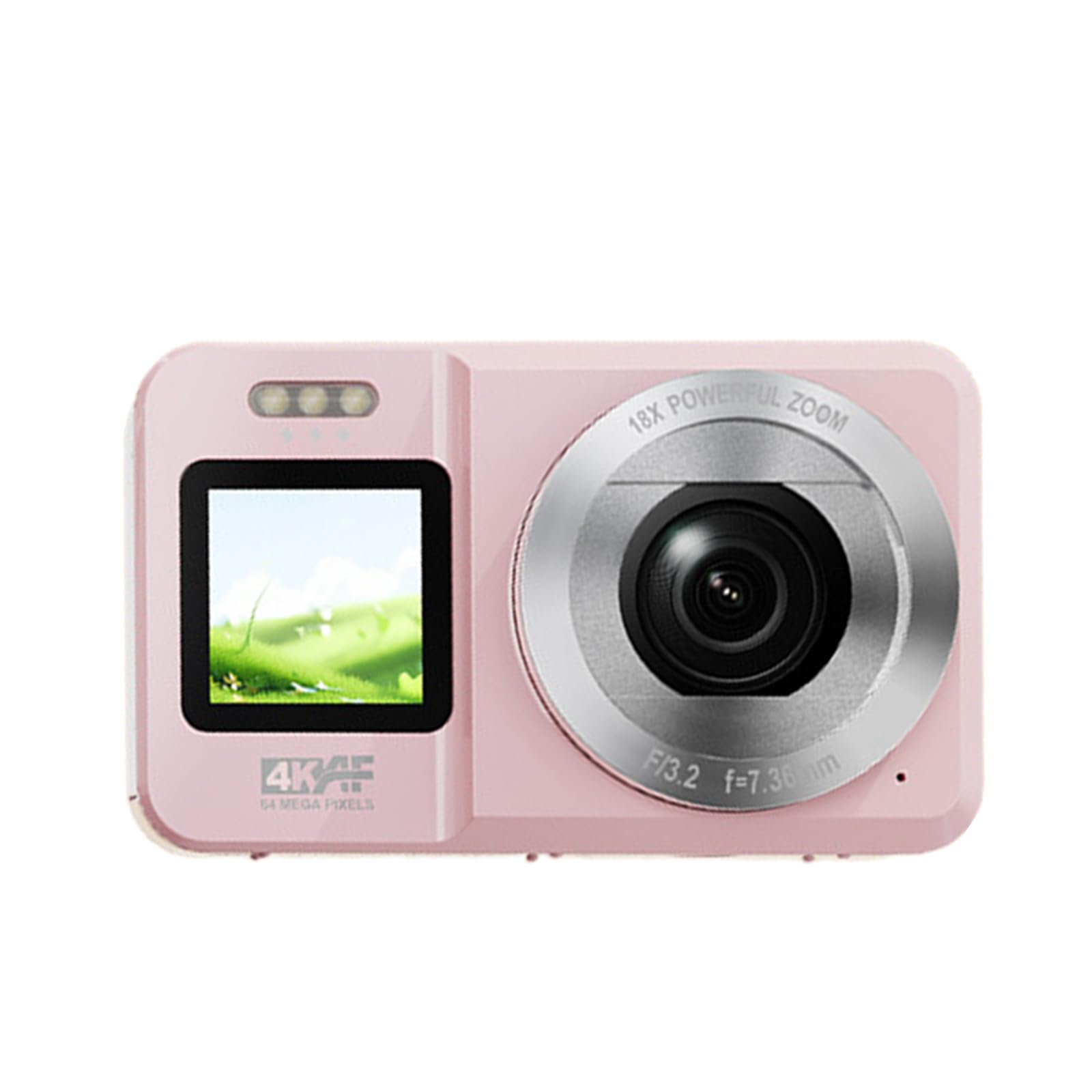 64MP 4K Fotocamera Digitale 18X Ottica Zoom Viaggio Doppio Display Selfie Per Principianti ABS Per Adolescenti