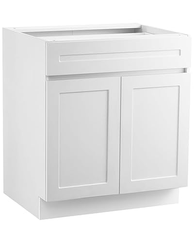 VEVOR White Shaker Base Cabinet with Drawer, 36-Inch Unassembled Drawer