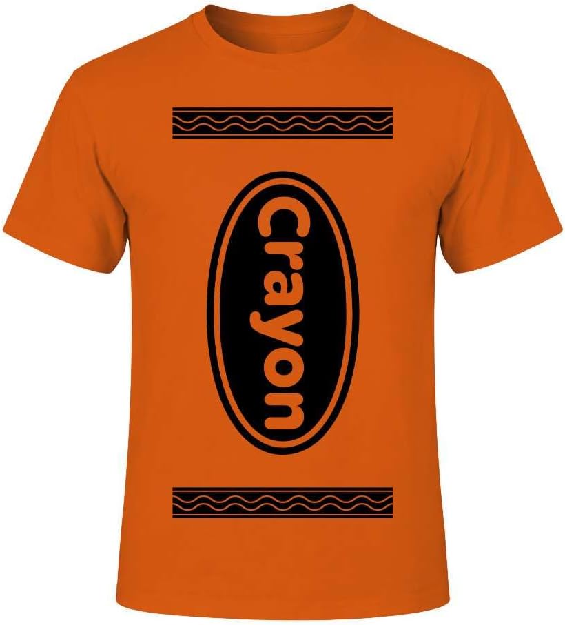 Crayon Costume T-Shirt for Men Women Funny Halloween Crayon Shirt Group Teacher Student Costume Tee Colorful Party Outfit
