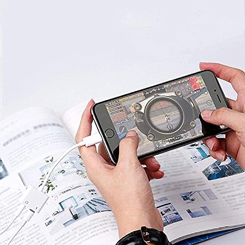 Esbeecables [Apple Mfi Certified] 2 Pack Headphone Adapter For Iphone, 2 In 1 Lightning To 3.5Mm Aux Audio + Charger Splitter Compatible With Iphone 14/13/12/11/Xs/Xr/Ipad, Support Call+Music Control #TOP2