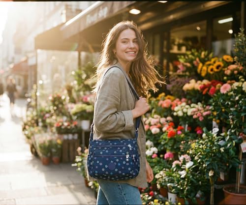 Image of Pealwel Women Shoulder Handbag Roomy Multiple Pockets Bag Ladies Crossbody Purse Tote Top Handle Satchel