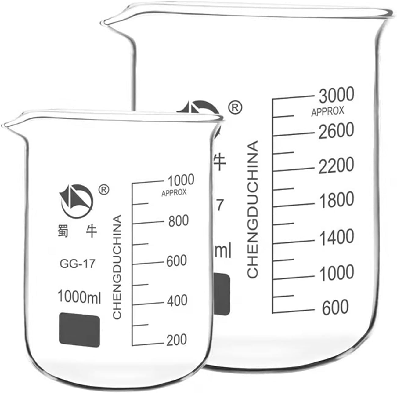 Zlewka pomiarowa, odporna na wysokie temperatury, pojemność 5000 ml, do użytku laboratoryjnego, idealna do eksperymentów naukowych i potrzeb kulinarnych, 1 sztuka