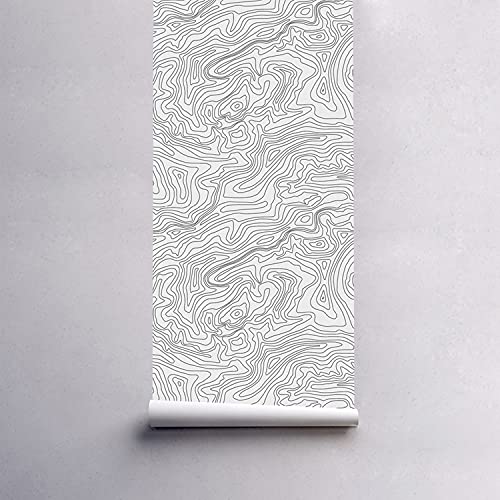 Papier peint topographique 290x290cm pour masquer les murs abîmés - 5