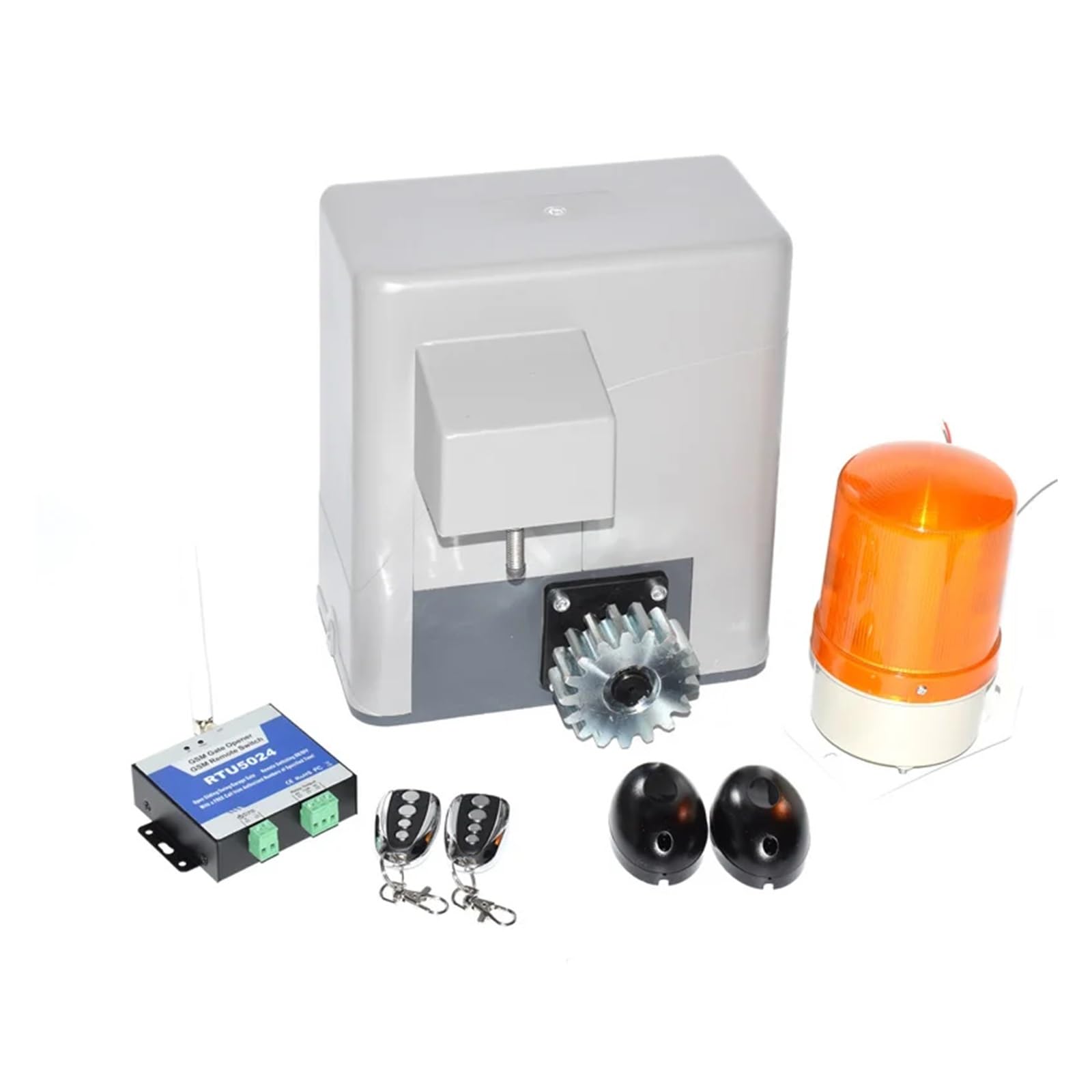 Kit de Motor de puerta corredera de 600kg con 2 controles remotos, operador de puerta, abridor de puerta automático, juego de motorización de puerta remota(Kit2)