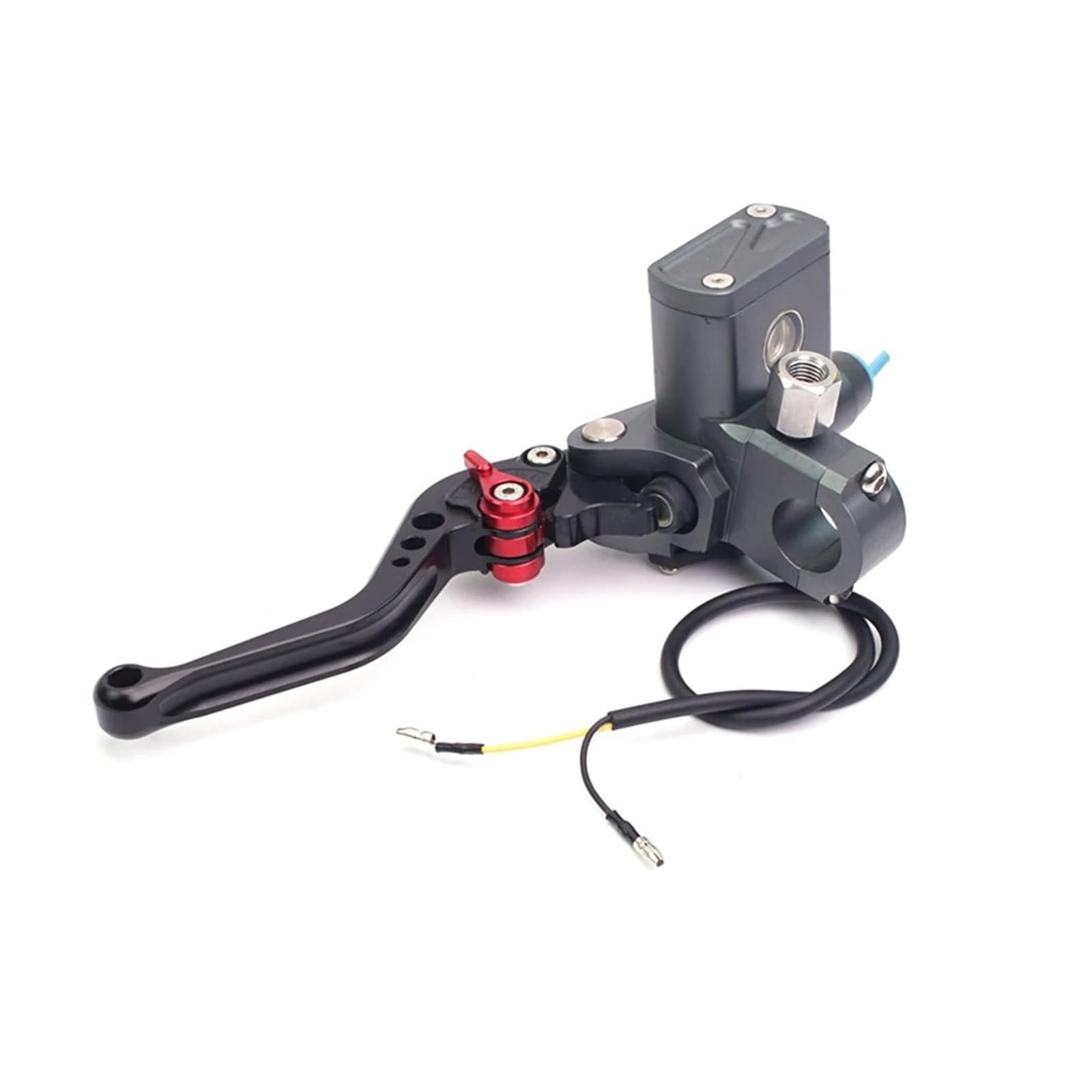 Hguvsjd 22mm Handle for Scooter Dirt Bike Street E-Bike CNC Hydraulic Brake Clutch Pump Lever Master Cylinder Motorcycle Brake Lever(Titanium Left)