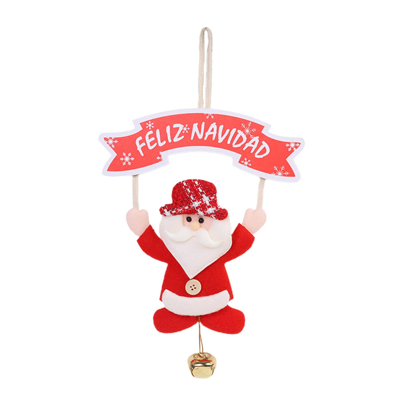 Buxuaaaa Elder 4Pcs Cartoon Christmas Decoration Window Christmas Tree Pendant Accessories Metal Bells Pendant Ornament Tree Decorations