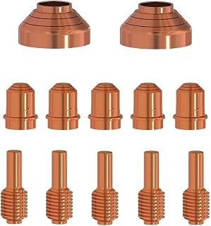 ACCEPTIN 5pcs 420117 nozzles & 5pcs 420120 electrodes & 2pcs 420115 shields plasma cutting consumable fit PMX 30XP