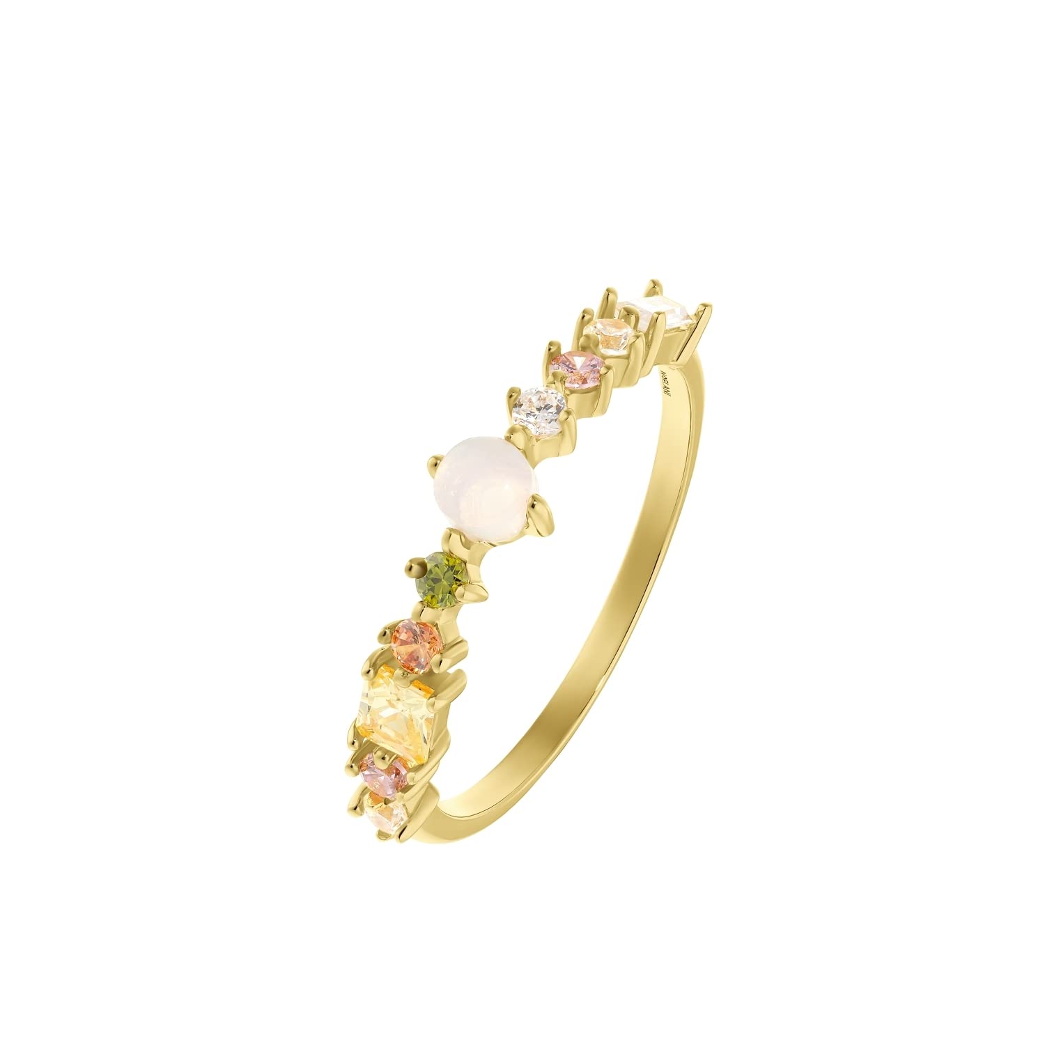 NOELANI Ring 925 Sterling Silber Damen Ringe, mit Zirkonia synth., Gold, Kommt in Schmuck Geschenk Box, 2036067