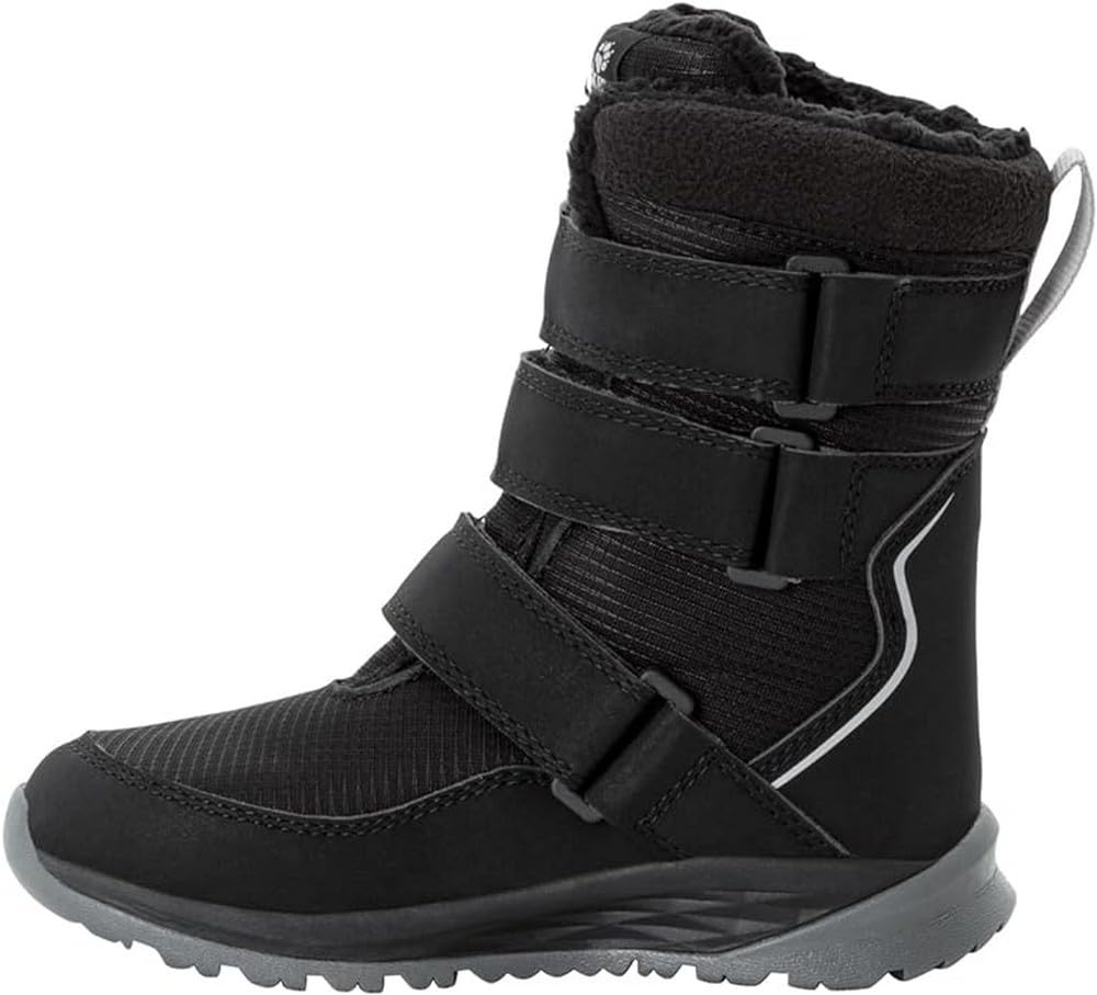 Jack Wolfskin POLAR BOOT TEXAPORE HIGH VC K, Snow Boot, black/grey,